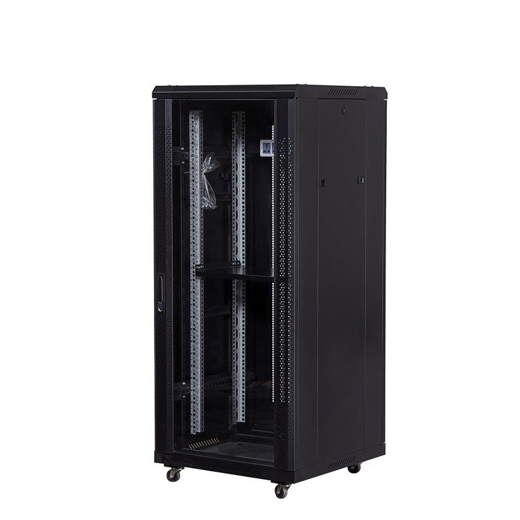 18U Server Rack Floor Standing Network Cabinet with Toughened Glass ...